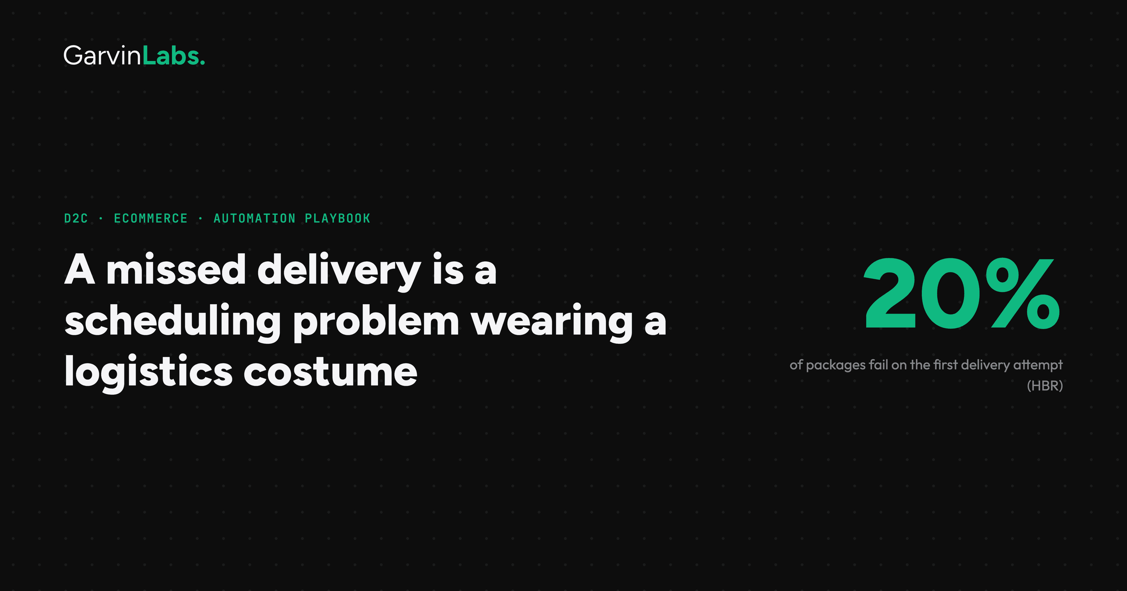A missed delivery is a scheduling problem wearing a logistics costume
