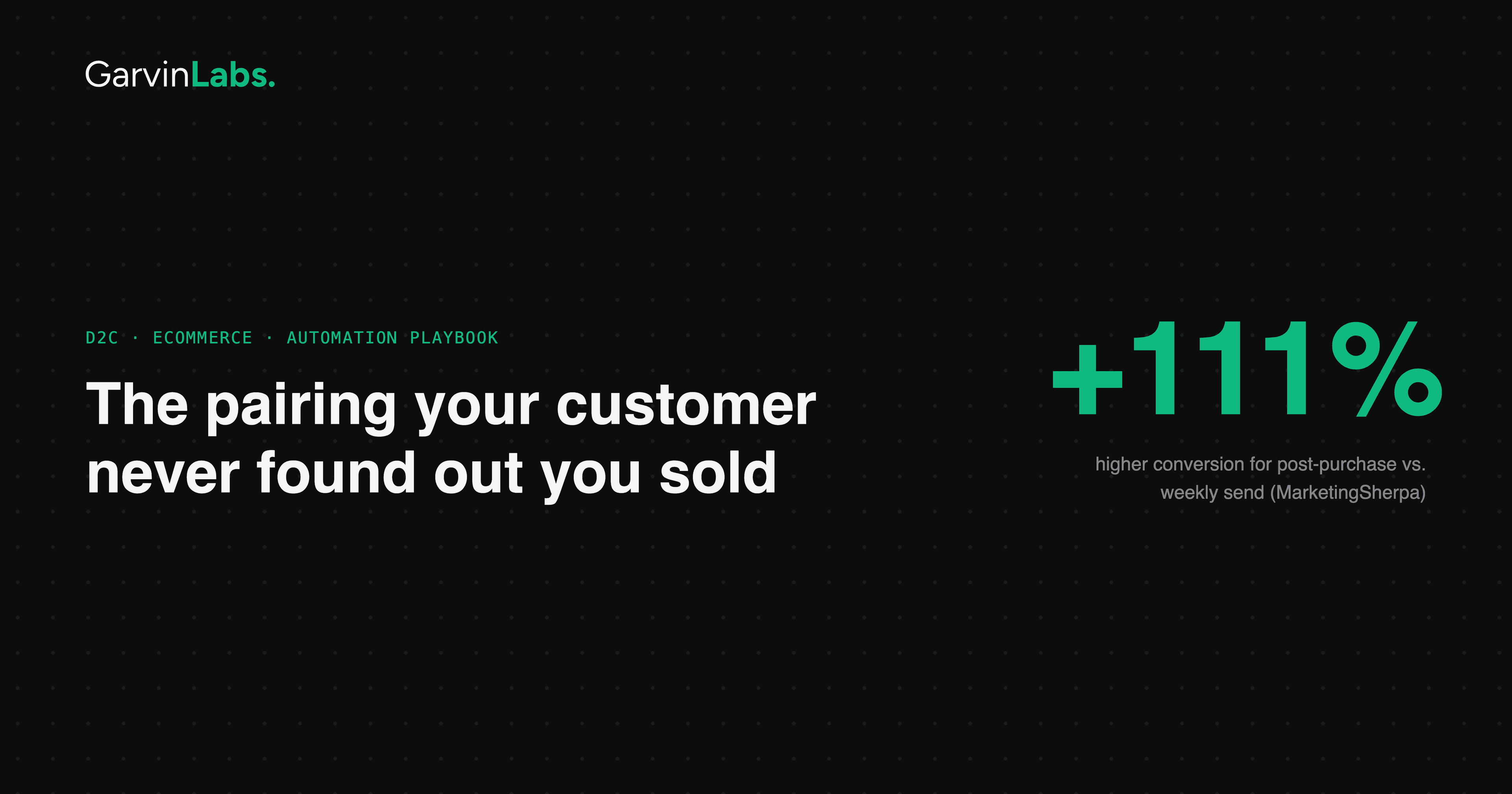 The pairing your customer never found out you sold
