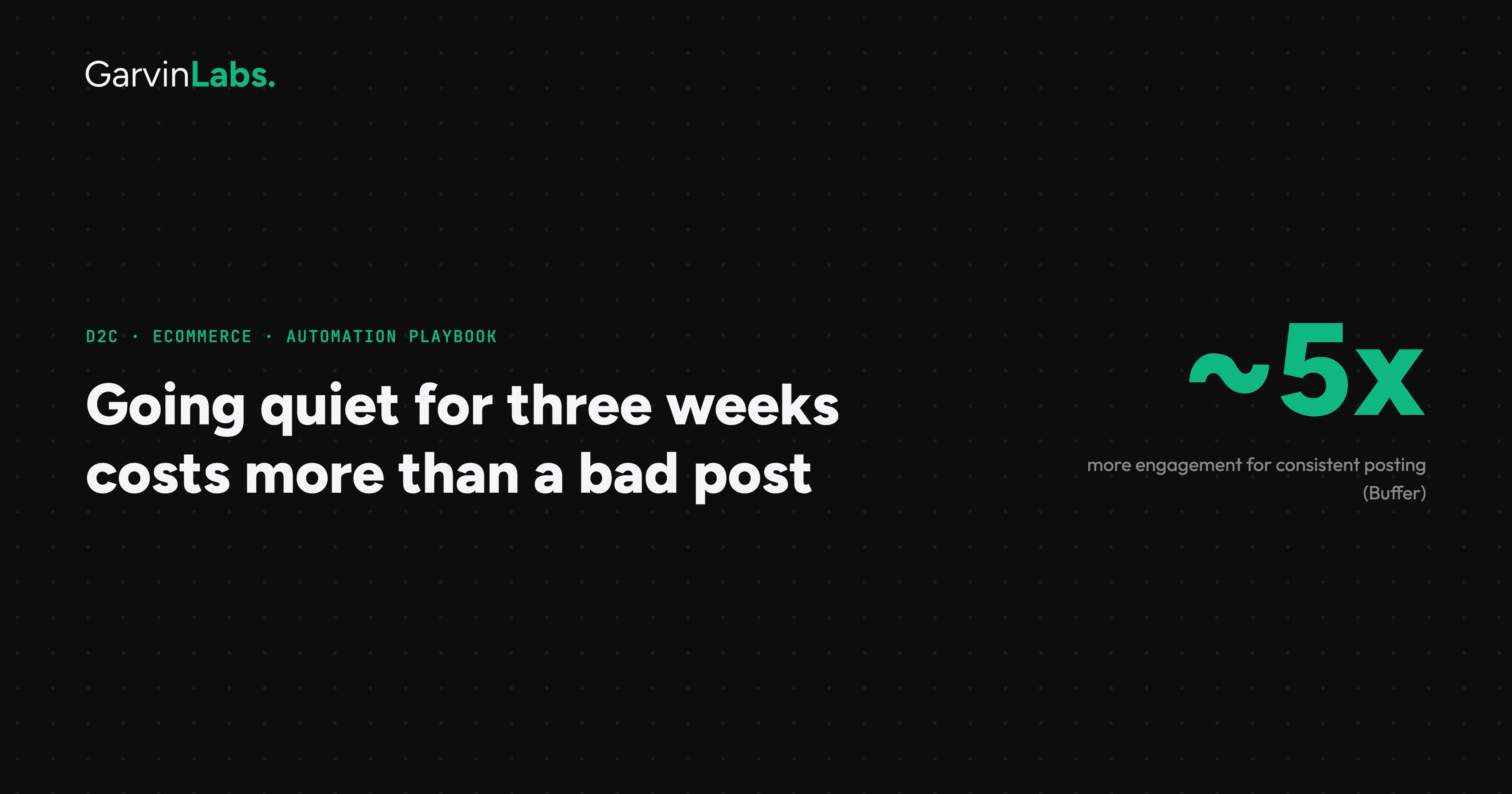 Going quiet for three weeks costs more than a bad post